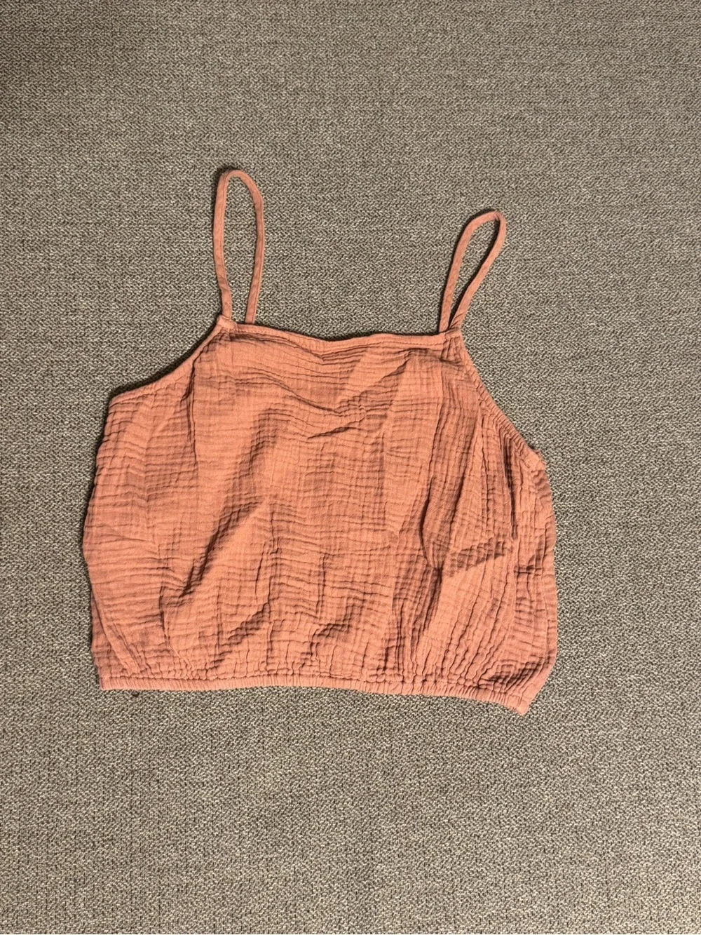 Listicle Cotton Gauze Cropped Cami